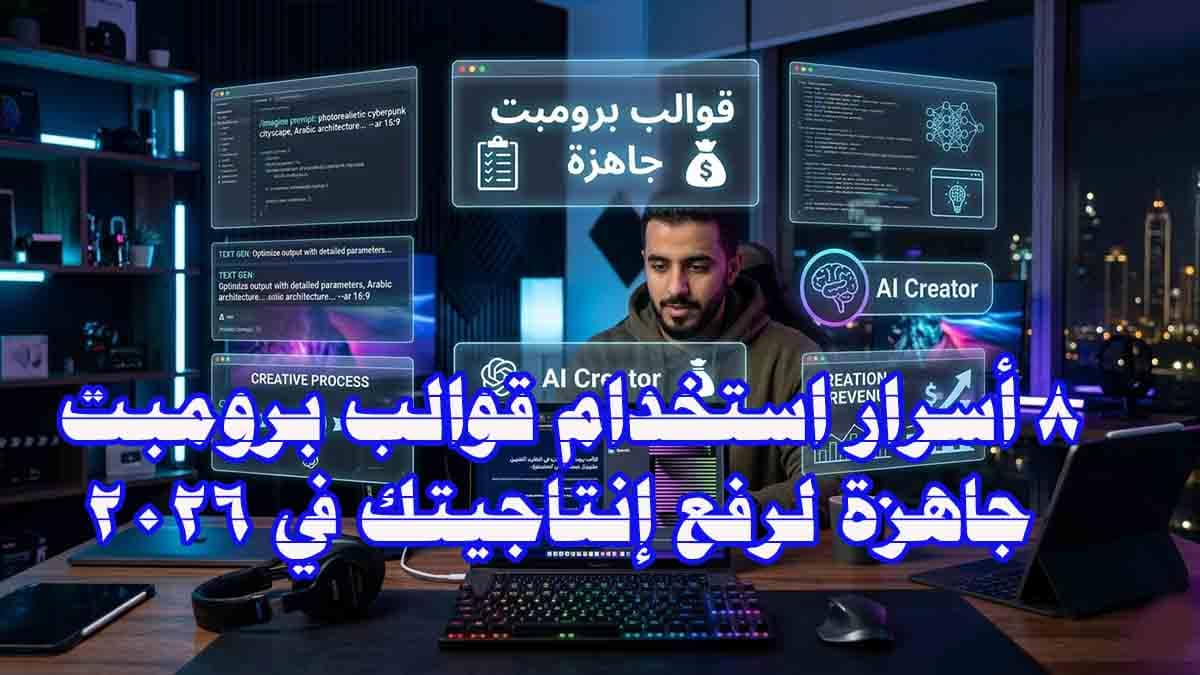 8 أسرار في استخدام قوالب برومبت جاهزة 2 8 أسرار استخدام قوالب برومبت جاهزة لرفع إنتاجيتك في 2026