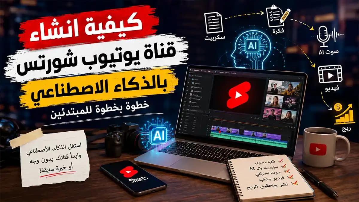 كيفية انشاء قناة يوتيوب شورتس بالذكاء الاصطناعي 2 كيفية انشاء قناة يوتيوب شورتس بالذكاء الاصطناعي